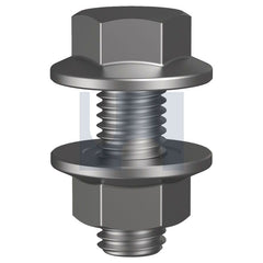 Hobsons - M16 x 45 - Purlin Flange Bolt & Nut - Zinc Plated - Class 4.6 | KBFMSZCM160045