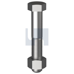 Hobsons - 5/8" x 2-1/2" - Hex Bolt & Nut - Plain - Grade 8 - UNF - Qty 25 | KBHG8PF0620250