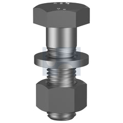 Hobsons - M20 x 45 - Carbon Steel Low Temp Tower Bolt Single Nut & Washer - Hot Dip Galvanised | KBHMSTLGSM200045
