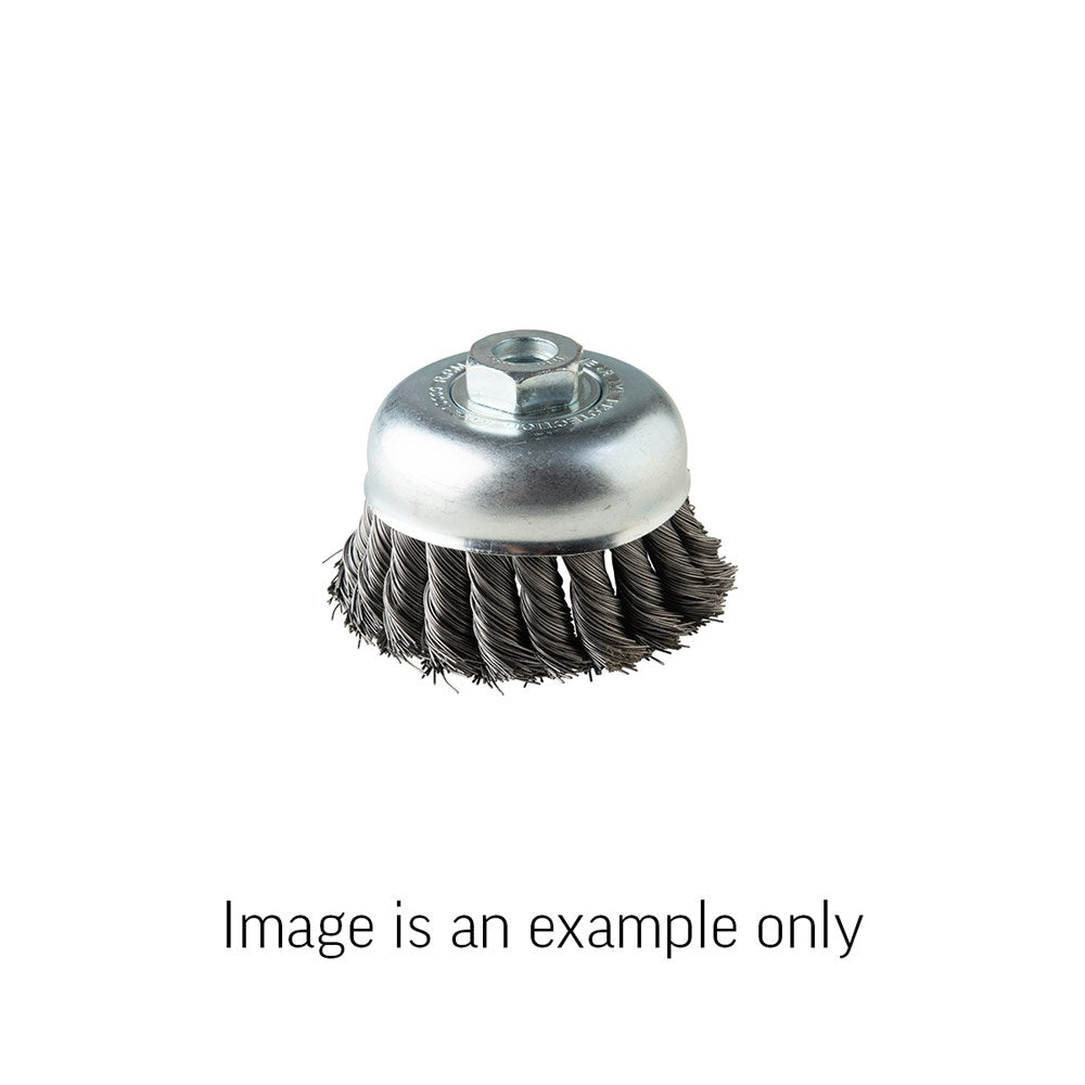 Union - Cup Brush Twist Knot High Carbon Steel 0.5mm Wire x 75mm Dia M14 Boxed Carton of 100