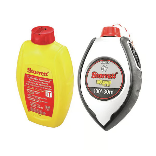 Starrett - COMBO, EXACT PLUS 4 Oz. Aluminum Chalk Box With Red Chalk | KCXP005R-N