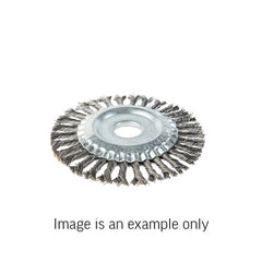 Union Wheel Brush Twist Knot High Carbon Steel 0.5mm Wire x 125mm Dia x 22mm Bore Boxed