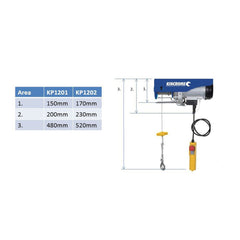 Kincrome Electric Lifting Hoist 400-800kg | KP1202