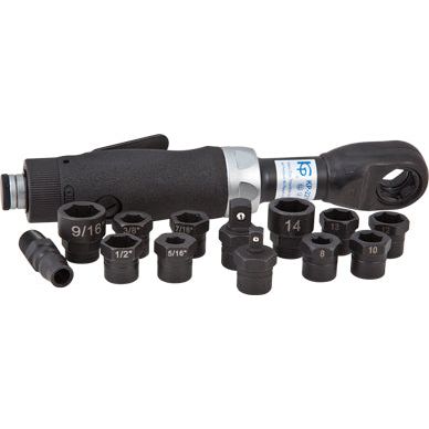 Kuani - 1/4-3/8" Ratchet Wrench with 10 Sockets | KP2219