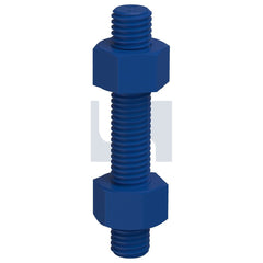 Hobsons - 5/8" x 235" - Xylan Blue A194 Gr B7+2h Stud Bolt & Nut Kit - UNC | KSPB7BC0620235