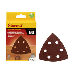 Starrett - Sanding Sheet Set 93mm 80 Grit (12 Pack) | KSSO-08P00-12
