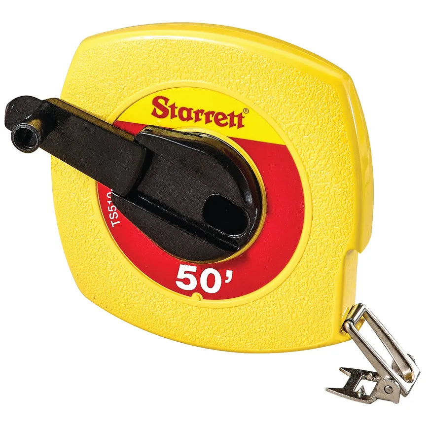 Starrett - Starrett3/8" X 50' Enlish Long Closed Reel Folding Hookin Inches | KTS510-50-N