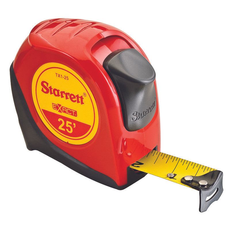 Starrett - Exact 1" X 25' English Pocket Tape, Graduated In 1/16" | KTX1-25-N