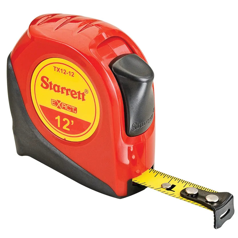 Starrett - Exact 1/2" X 12' English Pocket Tape, Graduated In Inches | KTX12-12-N