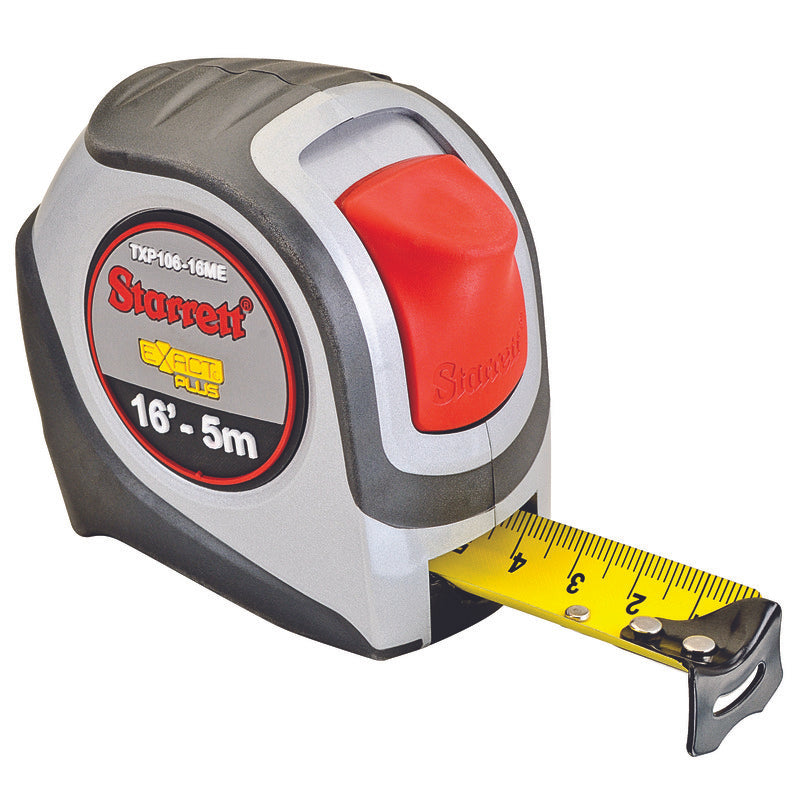 Starrett - Exact 1.06" X 16' (5m) English/Metric Pocket Tape, Graduated In Inches/Mill | KTXP106-16ME-N