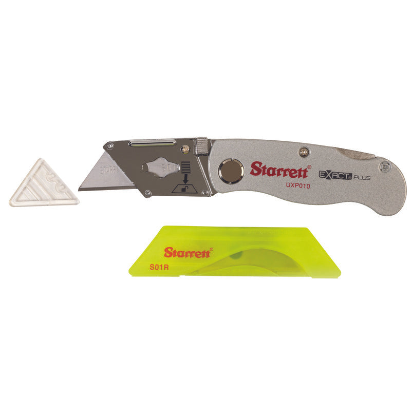 Starrett - Exact Plus Aluminum Die-cast Folding Utility Knife | KUXP010-N