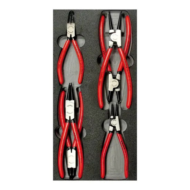 Knipex - Circlip Pliers Foam Tray Set 6pc | 002001V04