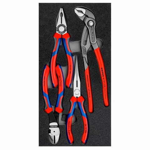 Knipex - Mixed Pliers Foam Tray Set 4pc | 002001V15