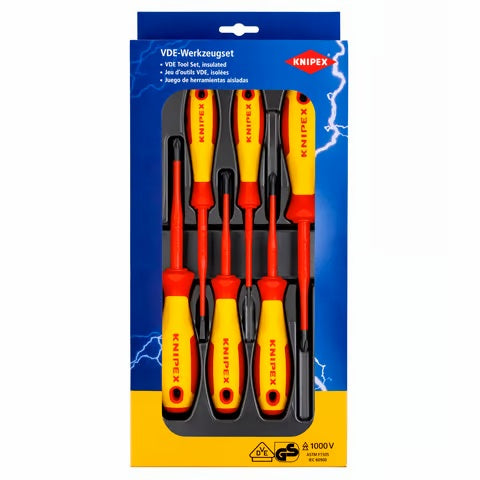 Knipex - 1000V Sl & PHZ Screwdriver Set 6pc-AF | 002012V04