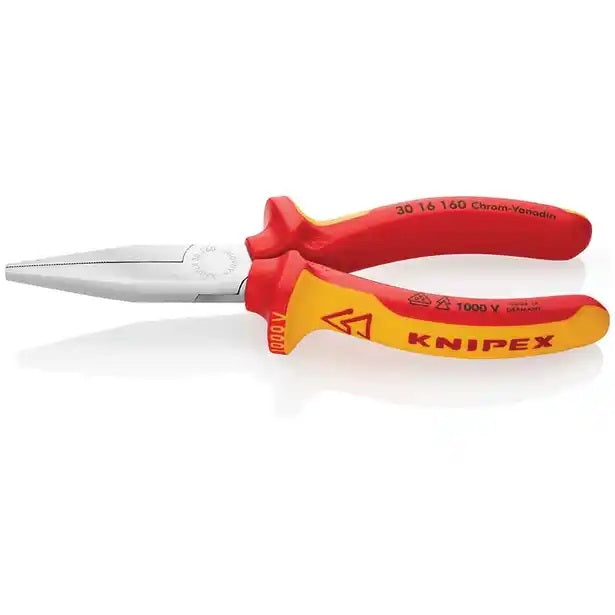 Knipex - 1000V Long Nose Pliers 160mm | 3016160SB