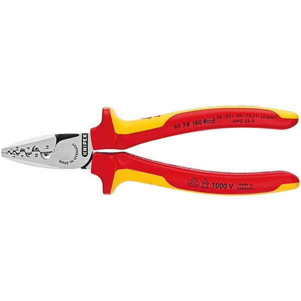 Knipex - 1000V Crimping Pliers for End Sleeves | 9778180