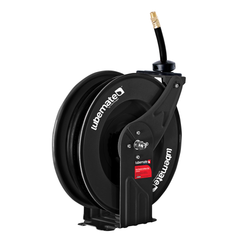 Lubemate - Retracta E Series Twin Pedestal 10mm x 15m Air/Water Hose Reel | L-AWTP1015