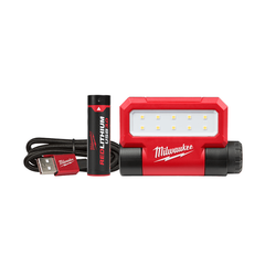 Milwaukee - REDLITHIUM™ USB Folding Flood Light 3.0 Ah Kit | L4FFL301