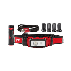 Milwaukee - REDLITHIUM™ USB Rechargeable Hard Hat Headlamp 600 Lumen 3.0 Ah Kit | L4HL2301