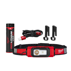 Milwaukee - REDLITHIUM™ USB Rechargeable BEACON Hard Hat Light 3.0Ah Kit | L4HLVIS301
