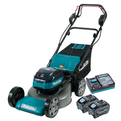 Makita Tools - 40V Max Brushless Self-Propelled 480mm Lawn Mower Kit - Includes 2 x 5.0Ah Batteries & Single Port Rapid Charger | LM001GT203