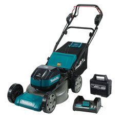 Makita Tools - 64V Max Brushless Self-Propelled 480mm Lawn Mower Kit - Includes 1 x 10Ah Battery & Charger | LM003JB103