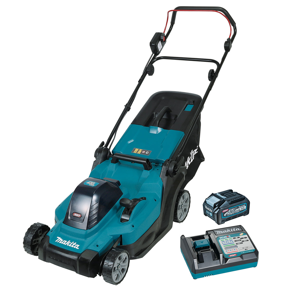 Makita Tools - 40V Max 430mm Lawn Mower Kit - Includes 4.0Ah Battery and Standard Charger | LM004GM103