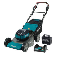Makita Tools - 64V Max Brushless Self-Propelled 534mm Lawn Mower Kit - Includes 1 x 10Ah Battery & Charger | LM004JB103
