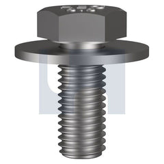 Hobsons - M10 x 25 Zinc Plated (Rohs Compliant) As1110.1 / Class 8.8 Sems Hex Bolt Flat Washer (Pack Of 100)