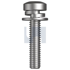 Hobsons - M4 x 12 - Jisb 11882017 Mild Steel Sems Spr Flt Metal Trd Pan Ph - Zinc Plated | LSMSMSZPPM040012