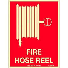 Uniform Safety Signs - 180x240mm - Self Adhesive - Luminous - Fire Hose Reel (With Picto) | LU707DA