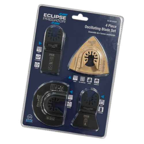 Spear & Jackson - 4 Piece Oscillating Multi-Tool Blade Set With Triangular Rasp | EC-M1101SET