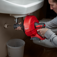 Milwaukee - M12 Drain Snake - Storage Bucket + 7.9mm x 7.6m Bulb Head Cable | M12BDC8-0C