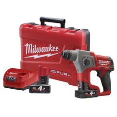 Milwaukee - M12 FUEL™ 16mm SDS Plus Rotary Hammer Kit (2 x 4.0Ah, Case) | M12CH-402C