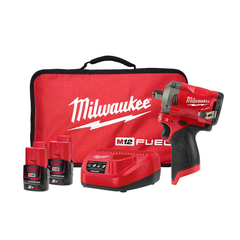 Milwaukee - M12 FUEL™ 1/2" Stubby Impact Wrench with Friction Ring Kit (2 x 2.0Ah) | M12FIWF12-202B