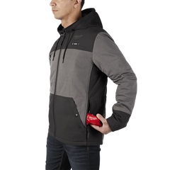 Milwaukee - M12 AXIS Heated Hooded Jacket Grey - L | M12HPJGREY0L