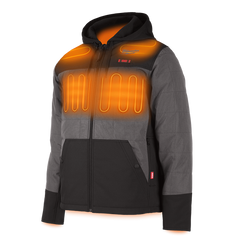 Milwaukee - M12 AXIS Heated Hooded Jacket Grey - L | M12HPJGREY0L