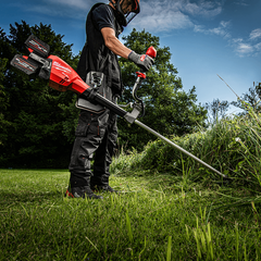 Milwaukee - M18 FUEL Dual Battery Brushcutter/Line Trimmer with Double Shoulder Harness (Tool Only) | M18F2BC0