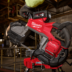 Milwaukee - M18 FUEL (125mm) Deep Cut Dual-Trigger Band Saw W/ ONE-KEY (Tool Only) | M18FBS125DO0