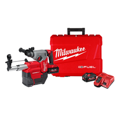 Milwaukee - M18 FUEL 26mm SDS Plus Rotary Hammer with Dust Extractor Kit (2 x 6.0Ah, HAMMERVAC 26mm, Case) | M18FHDEX602C