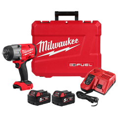 Milwaukee - M18 FUEL 1/2" High Torque Impact Wrench with Friction Ring - Gen 3 (2x 5.0Ah, Case) Kit | M18FHIW2F12502C