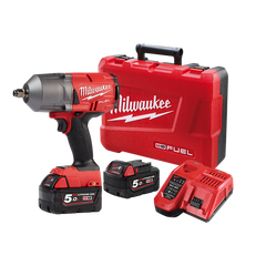 Milwaukee - M18 FUEL 1/2" High Torque Impact Wrench with Friction Ring Kit (2 x 5.0Ah) | M18FHIWF12-502C