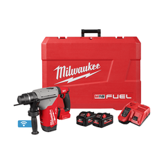 Milwaukee - M18 FUEL™ 28mm SDS Plus Rotary Hammer with ONE-KEY™ Kit (2 x 8.0Ah, Case) | M18FHP-802C