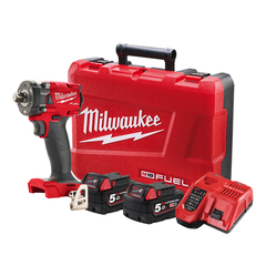 Milwaukee - M18 FUEL™ 1/2" Compact Impact Wrench with Pin Detent Kit (2 x 5.0Ah) | M18FIW2P12-502C