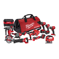 Milwaukee - M18 FUEL 11 Piece Power Pack 11A3 (M18FPD30, M18FID30, M18FCS66-0, M18FMTIW2F12-0, M18FAG125XPD-0, M18FH-0, M18FJS-0, M18CSX2-0, M18FMT-0, M18TLED-0, M18WDV-0) | M18FPP11A3503B