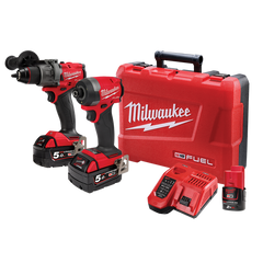 Milwaukee - M18 FUEL 2 Piece Power Pack 2A3 (M18FPD3, M18FID3) Bonus M12B2 | M18FPP2A3502C