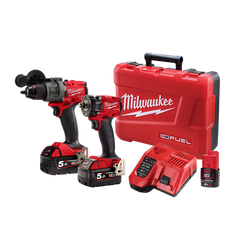 Milwaukee - M18 FUEL 2 Piece Power Pack 2B3 (M18FPD3, M18FIW2F12) Bonus M12B2 | M18FPP2B3502C