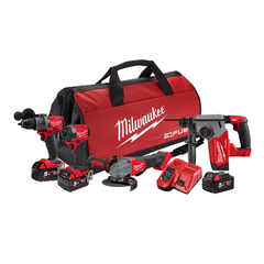 Milwaukee - M18 FUEL™ 4 Piece Power Pack 4A3 (M18FPD3, M18FID3, M18FAG125XPD, M18FH) | M18FPP4A3503B
