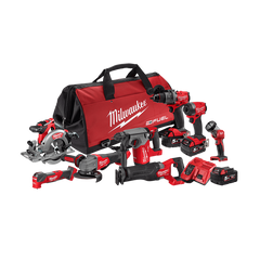 Milwaukee - M18 FUEL™ 8 Piece Power Pack 8A3 (M18FPD3, M18FID3, M18FAG125XPD, M18FH, M18CCS55, M18CSX2, M18TLED, M18FMT) | M18FPP8A3503B