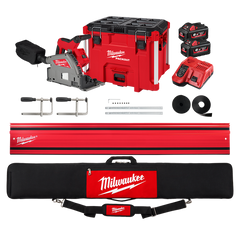 Milwaukee - M18 FUEL™ 165mm Track Saw Kit (2 x 6.0Ah, Guide Rail, Clamps, Joiners, Bag, XL Packout Tool Box) | M18FPS55-602P